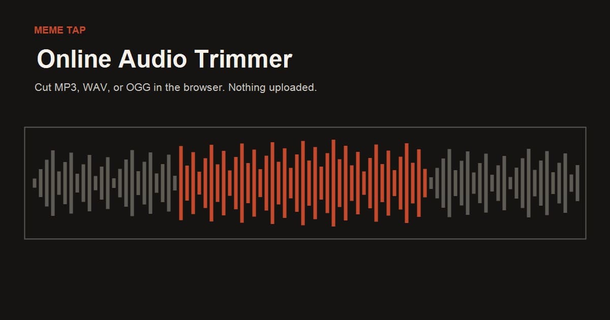 Online audio trimmer
